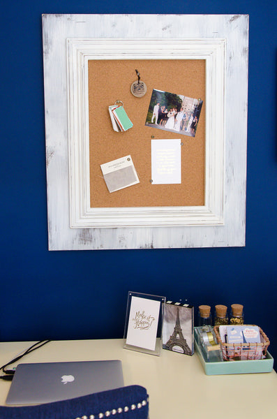 Classic Dover White Wash Corkboard