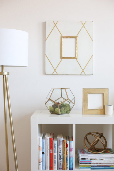 Bright Gold Crosshatch Frame