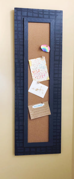 Slim Corkboard in Blue Graph