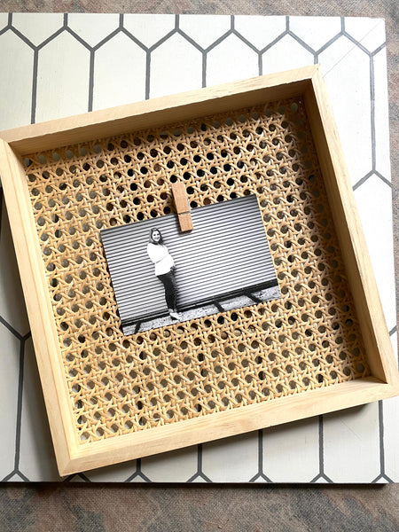 Wood + wicker frame