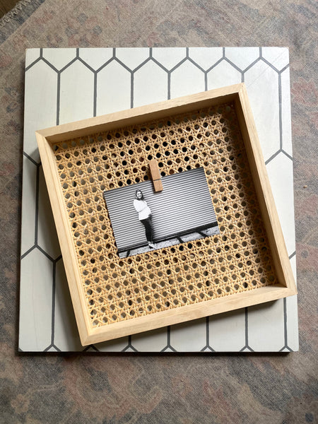 Wood + wicker frame