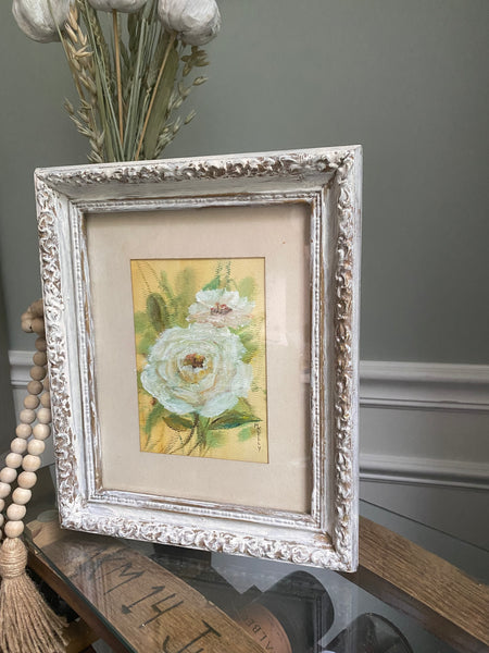 Vintage original floral artwork