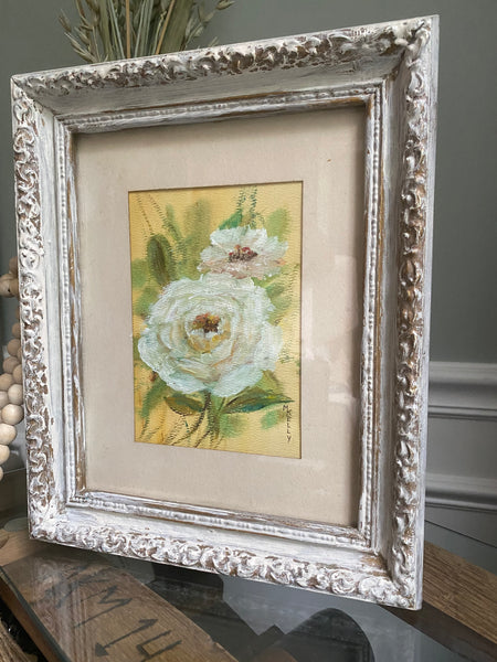 Vintage original floral artwork