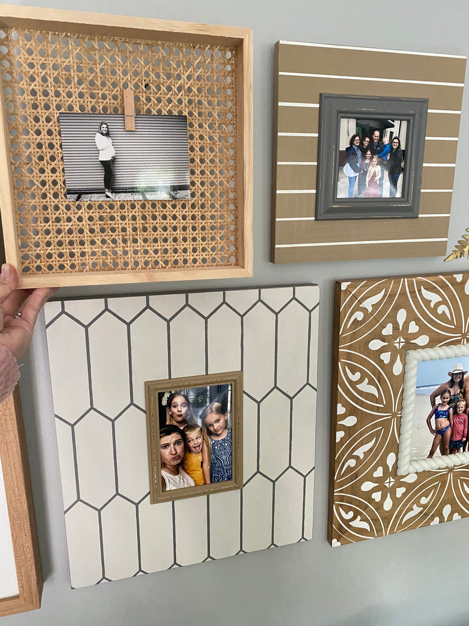 Wood + wicker frame
