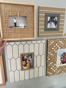 Wood + wicker frame